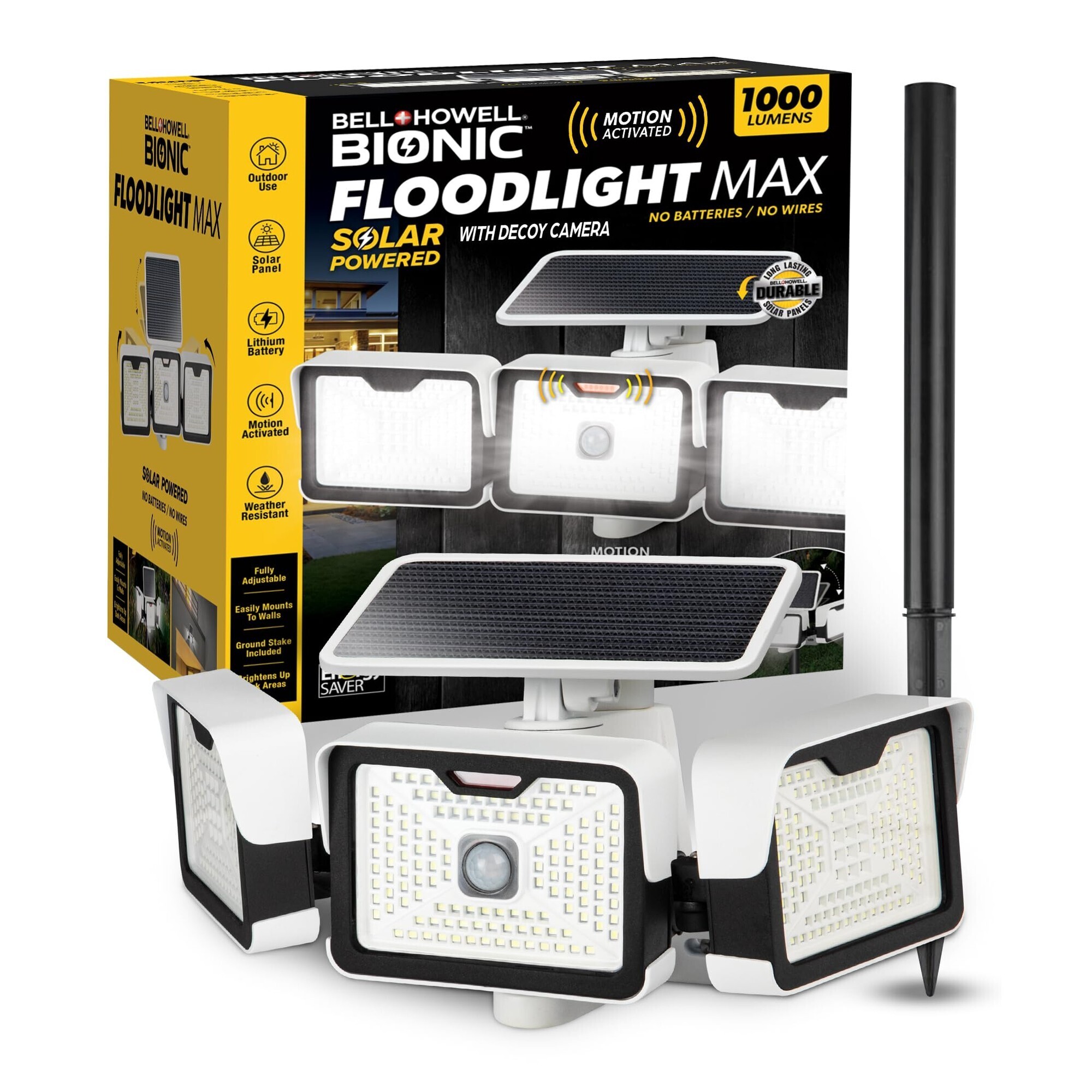 Bell + Howell Bionic Floodlight MAX - 1000 Lumen Security Light